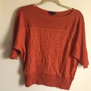 Burnt orange rusty dolman sweater shirt